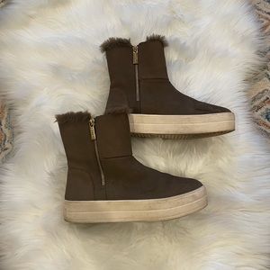 J Slides Leather Boots